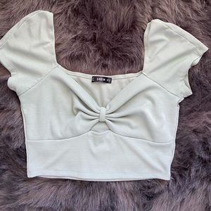 SHEIN Sage Green Short Sleeved Top